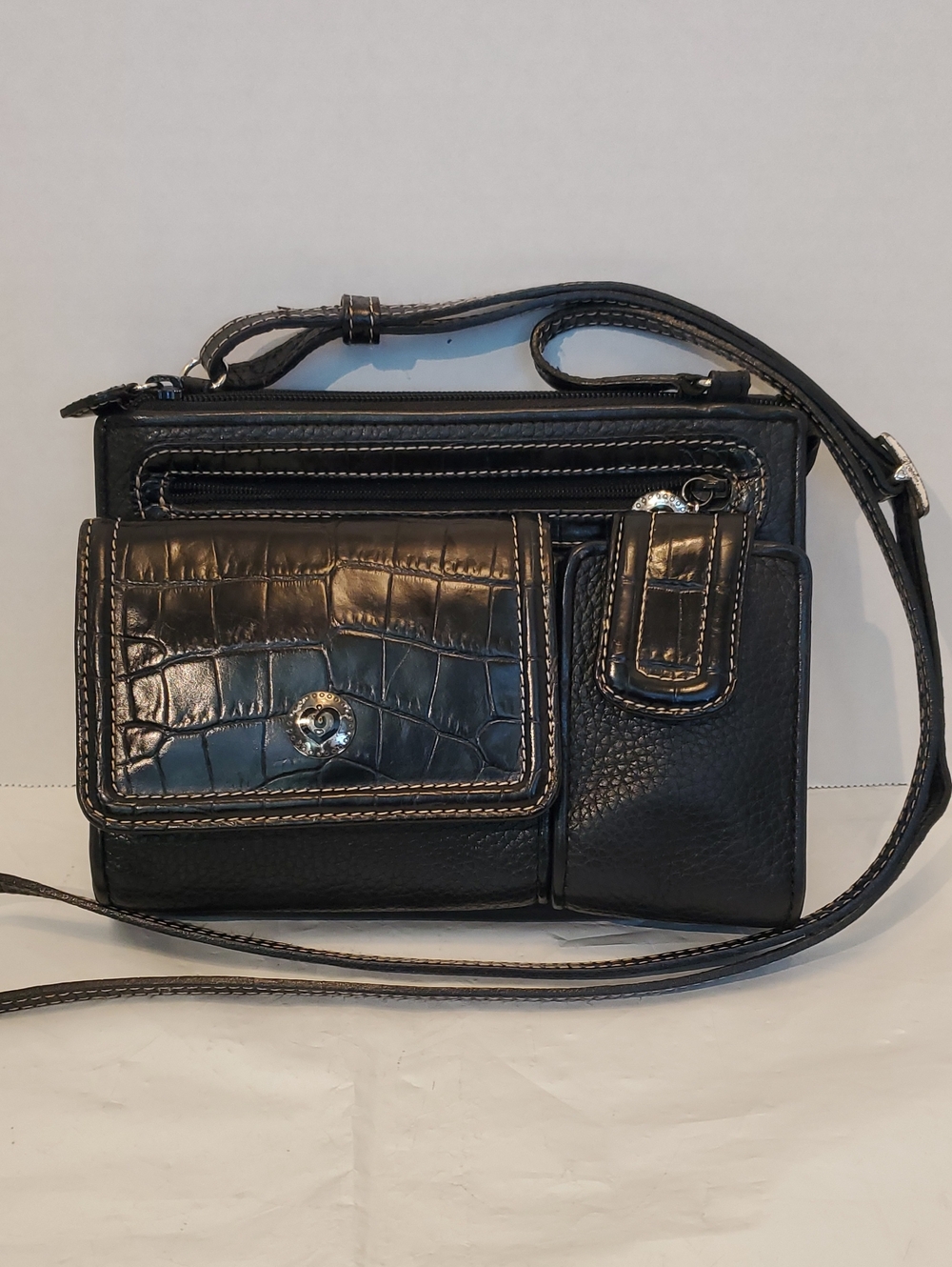 Brighton Leather Crossbody Wallet